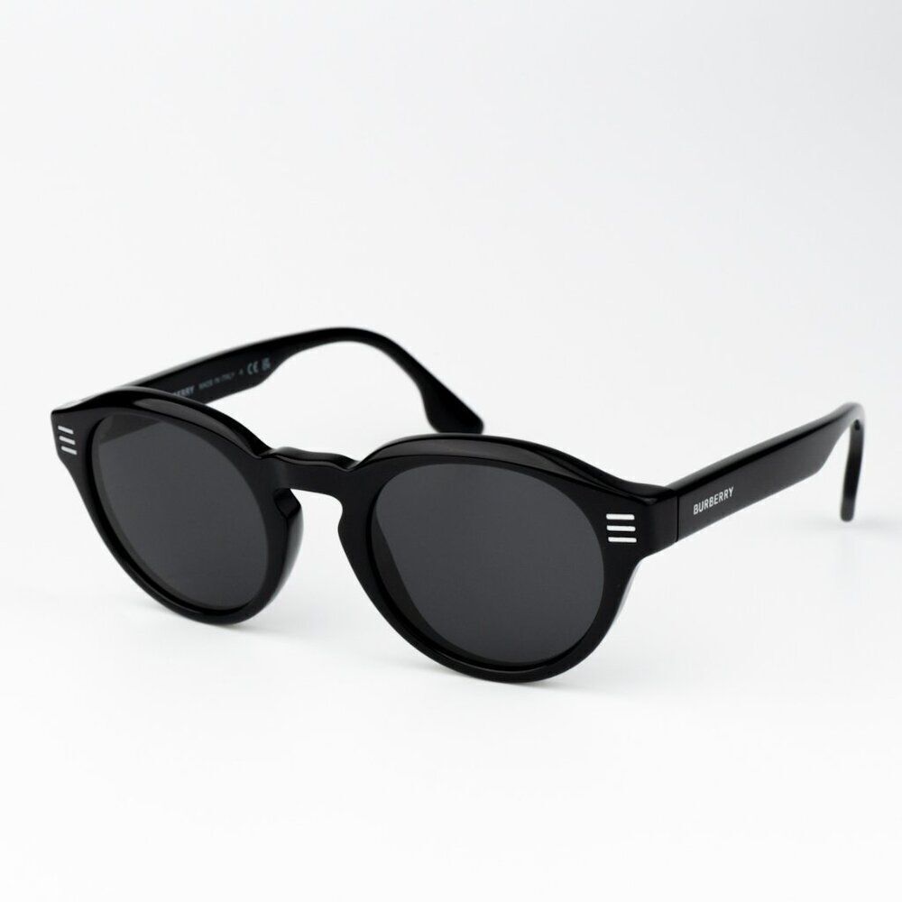 Sale! New Burberry Be4404 300187 Black Grey Oval Unisex Sunglasses Be4404